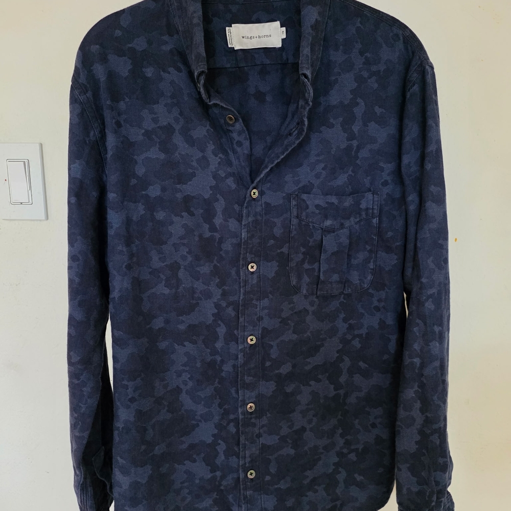 Wings + Horns Dark Camouflage Shirt